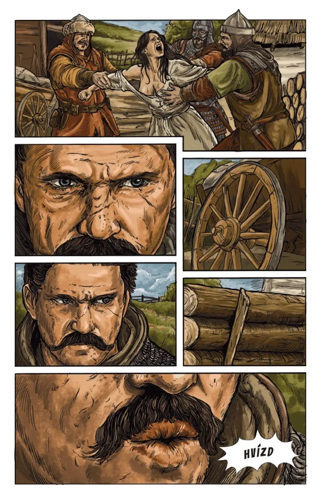 Ukázka z komiksu O ďáblech a čarodějnicích