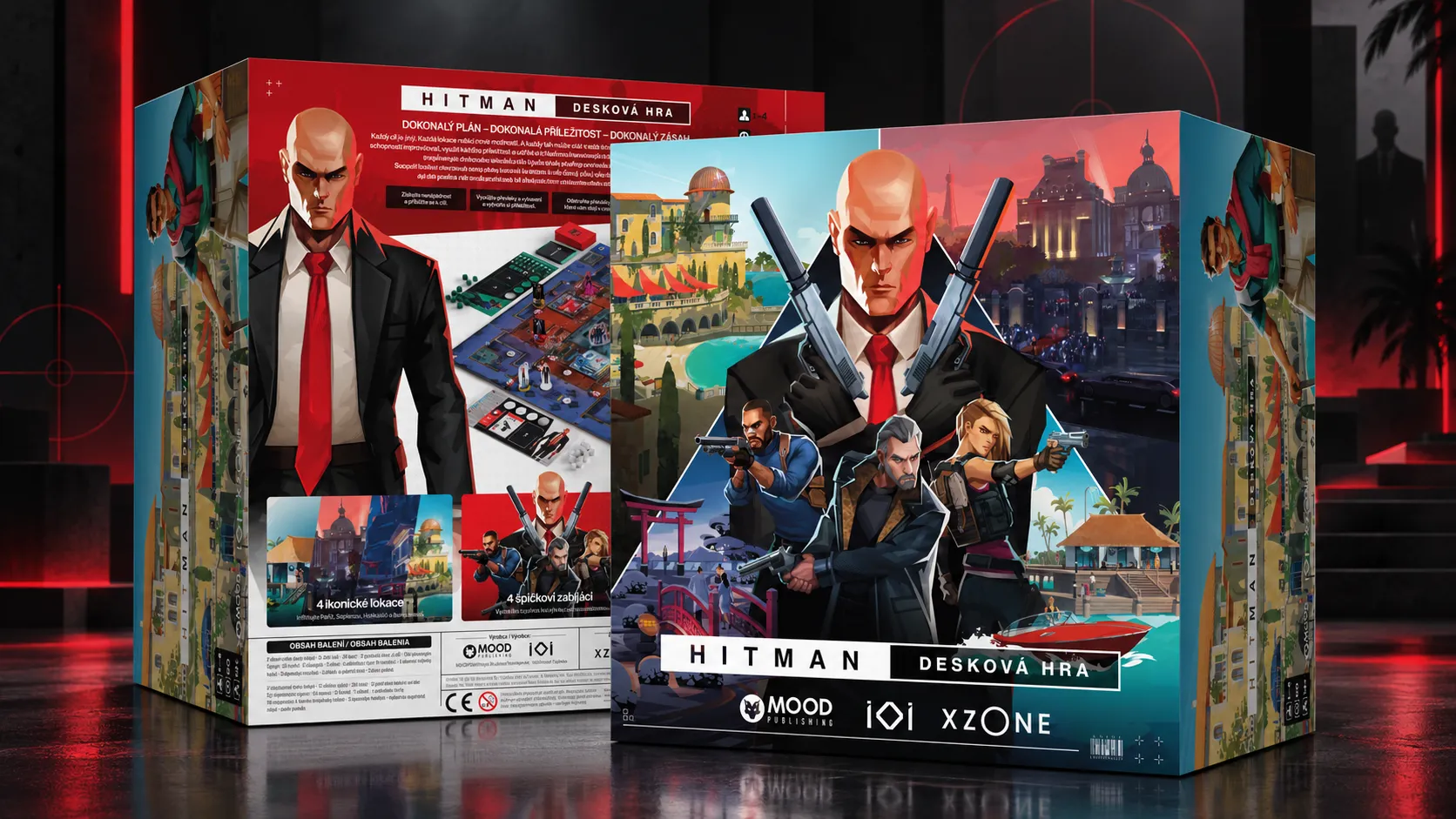 Agent 47 míří také na stůl, dokonce v české verzi